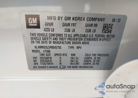 2023 Buick Encore Gx Select Fwd из США, поврежденный, VIN KL4MMDSL5PB045755